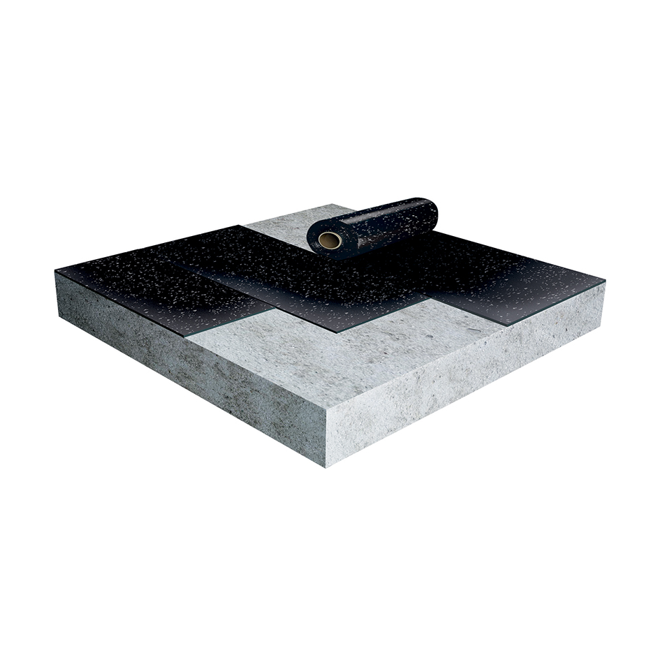 Noisestop soundproof mat over concrete