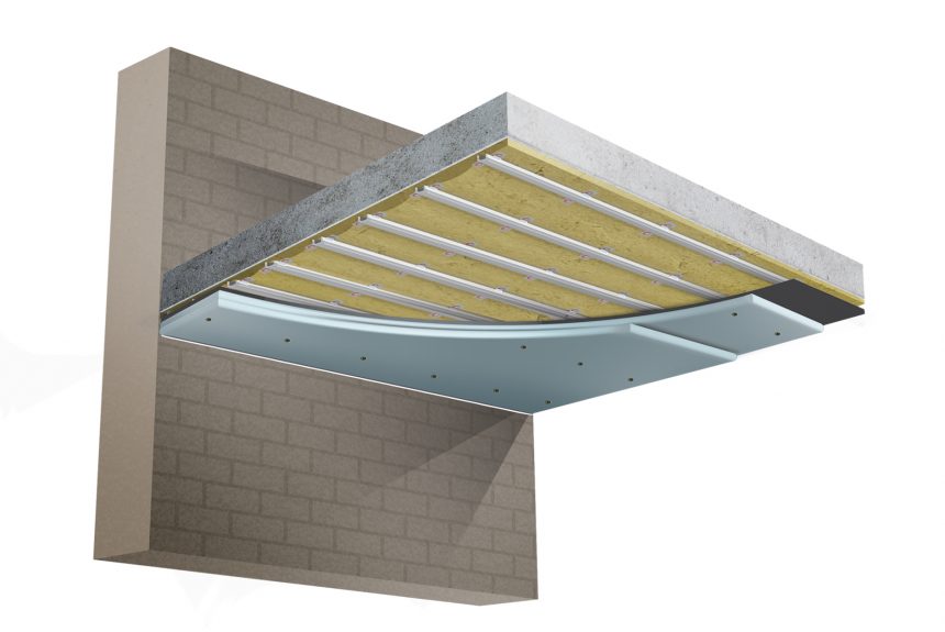 AcoustiClip Concrete Ceiling System
